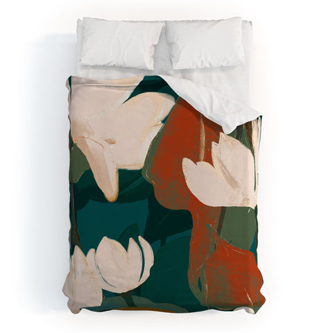 ThingDesign Abstract Art Garden Flowers Duvet Cover