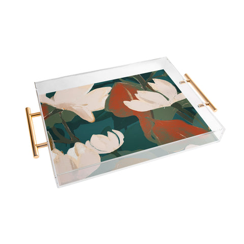 ThingDesign Abstract Art Garden Flowers Acrylic Tray