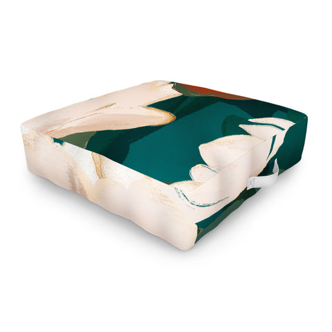 ThingDesign Abstract Art Garden Flowers Outdoor Floor Cushion