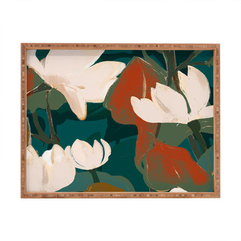 ThingDesign Abstract Art Garden Flowers Rectangular Tray
