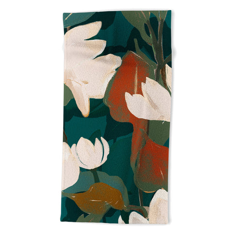 ThingDesign Abstract Art Garden Flowers Beach Towel
