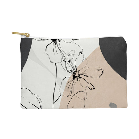 ThingDesign Abstract Art Minimal Flowers Pouch
