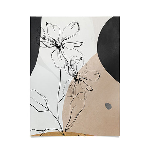 ThingDesign Abstract Art Minimal Flowers Poster