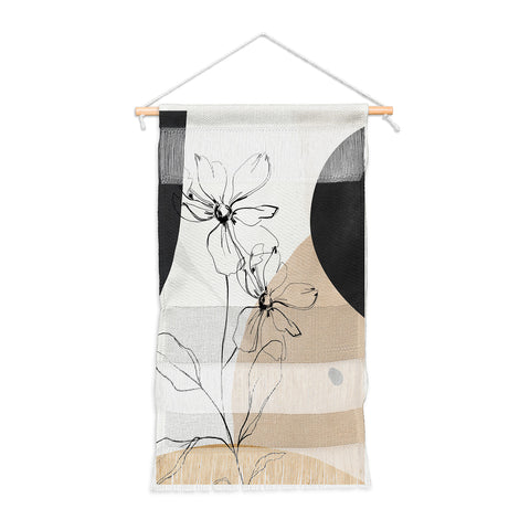 ThingDesign Abstract Art Minimal Flowers Wall Hanging Portrait