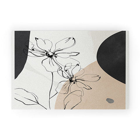ThingDesign Abstract Art Minimal Flowers Welcome Mat