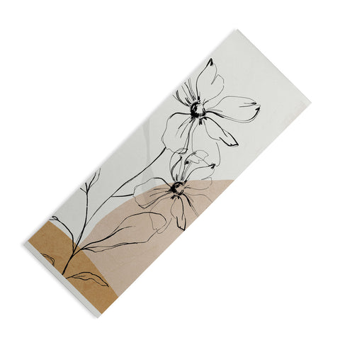 ThingDesign Abstract Art Minimal Flowers Yoga Mat