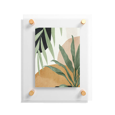 ThingDesign Abstract Art Tropical Leaves 4 Floating Acrylic Print