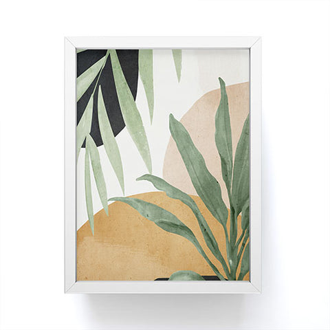 ThingDesign Abstract Art Tropical Leaves 4 Framed Mini Art Print