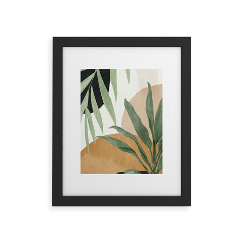 ThingDesign Abstract Art Tropical Leaves 4 Framed Art Print