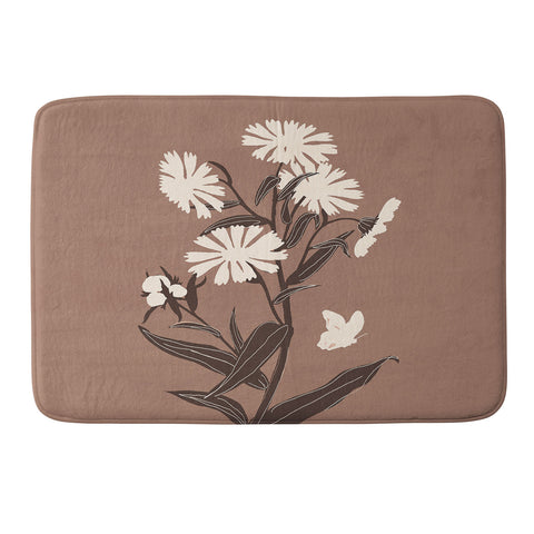 ThingDesign Abstract Flowers 16 Memory Foam Bath Mat