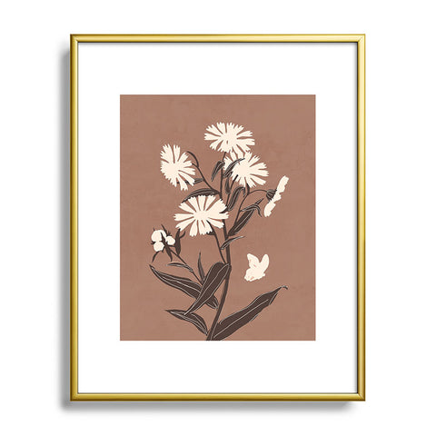 ThingDesign Abstract Flowers 16 Metal Framed Art Print