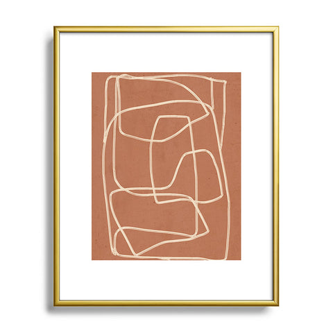 ThingDesign Abstract line art 22 MInimal Metal Framed Art Print