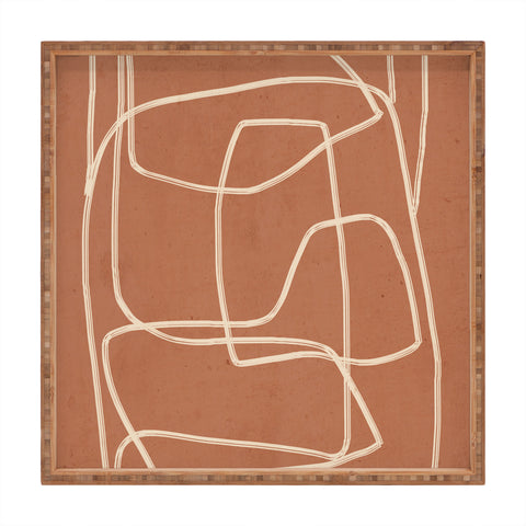 ThingDesign Abstract line art 22 MInimal Square Tray