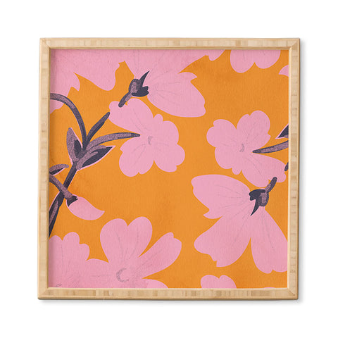 ThingDesign Abstract Minimal Flowers 18 Framed Wall Art