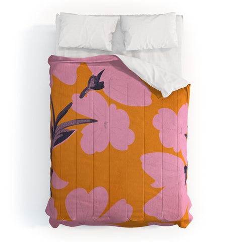 ThingDesign Abstract Minimal Flowers 18 Comforter