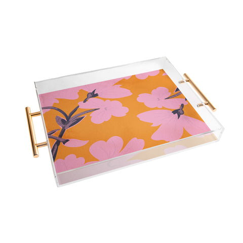 ThingDesign Abstract Minimal Flowers 18 Acrylic Tray
