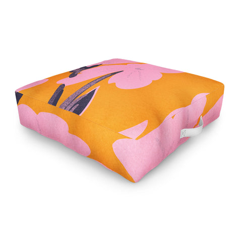 ThingDesign Abstract Minimal Flowers 18 Outdoor Floor Cushion