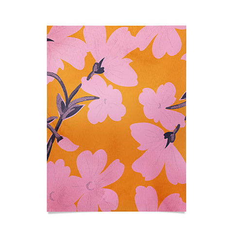 ThingDesign Abstract Minimal Flowers 18 Poster