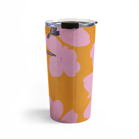 ThingDesign Abstract Minimal Flowers 18 Travel Mug