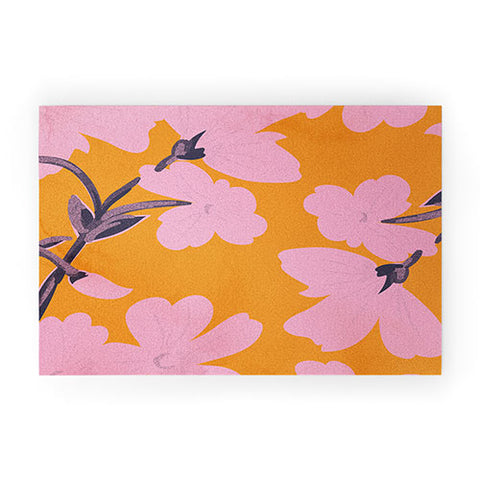 ThingDesign Abstract Minimal Flowers 18 Welcome Mat