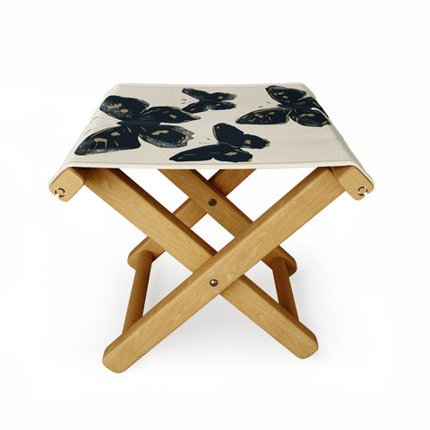 ThingDesign Black Butterflies 2 Folding Stool
