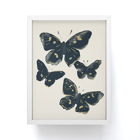 ThingDesign Black Butterflies 2 Framed Mini Art Print