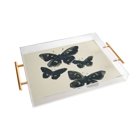 ThingDesign Black Butterflies 2 Acrylic Tray