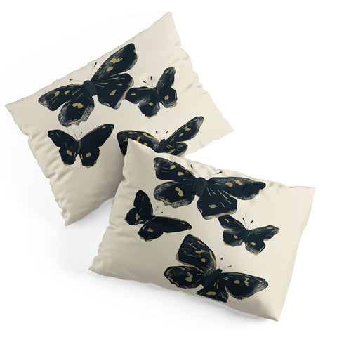 ThingDesign Black Butterflies 2 Pillow Shams