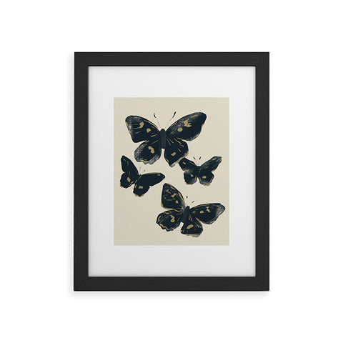 ThingDesign Black Butterflies 2 Framed Art Print