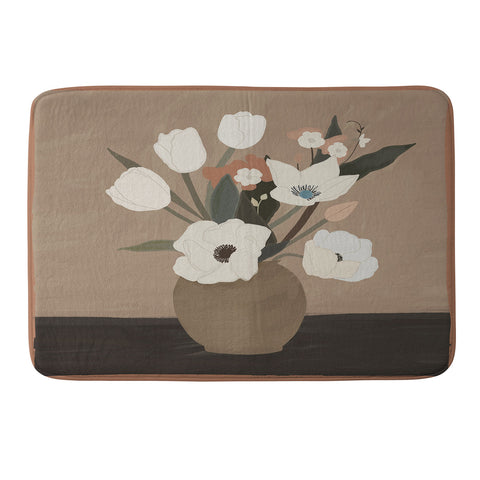ThingDesign Gently Flowers Memory Foam Bath Mat