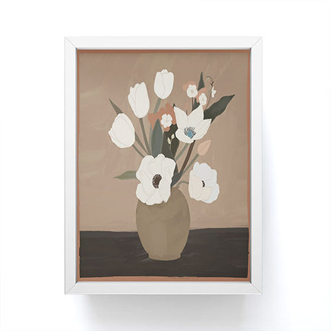 ThingDesign Gently Flowers Framed Mini Art Print