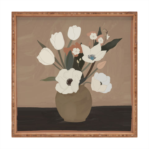 ThingDesign Gently Flowers Square Tray