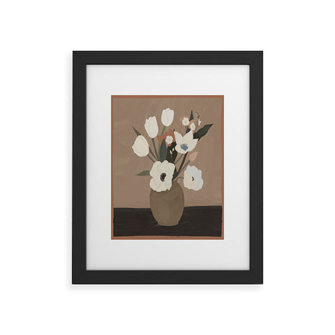 ThingDesign Gently Flowers Framed Art Print