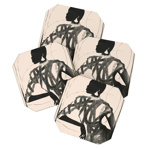 ThingDesign Lady Portrait Coaster Set