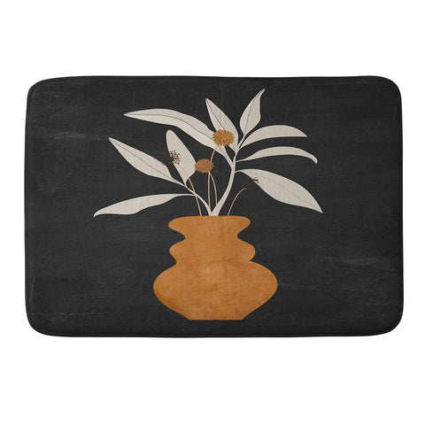 ThingDesign Minimal Abstract Art Vase Plant 11 Memory Foam Bath Mat