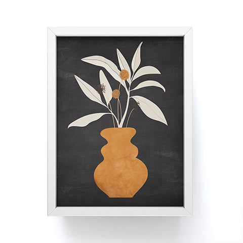 ThingDesign Minimal Abstract Art Vase Plant 11 Framed Mini Art Print