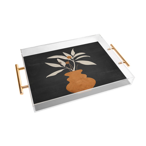 ThingDesign Minimal Abstract Art Vase Plant 11 Acrylic Tray