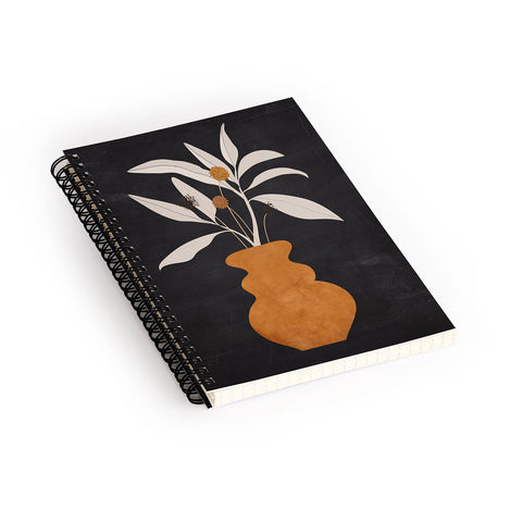 ThingDesign Minimal Abstract Art Vase Plant 11 Spiral Notebook