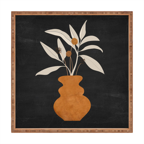 ThingDesign Minimal Abstract Art Vase Plant 11 Square Tray