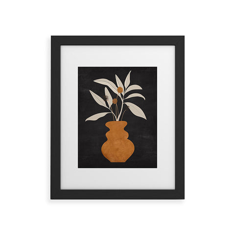 ThingDesign Minimal Abstract Art Vase Plant 11 Framed Art Print