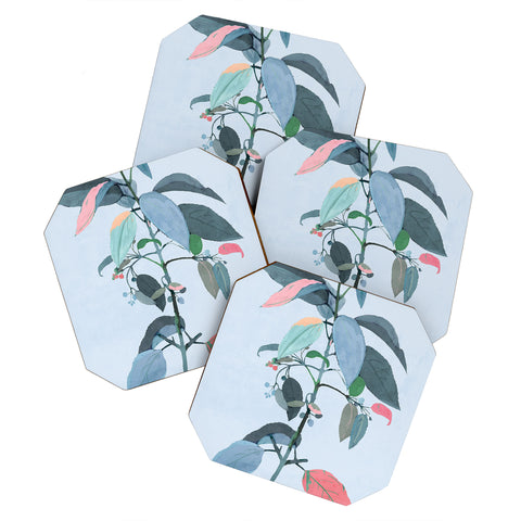 ThingDesign minimal plant 38 Coaster Set
