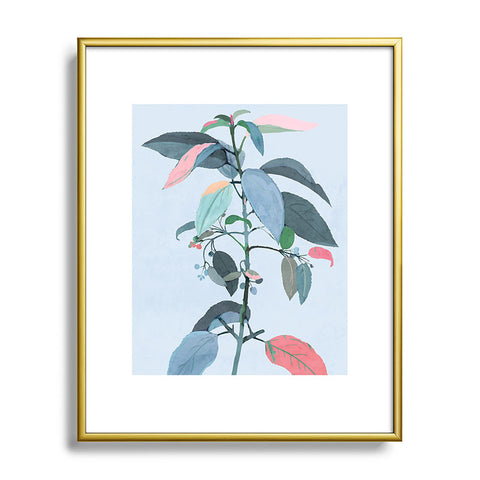 ThingDesign minimal plant 38 Metal Framed Art Print
