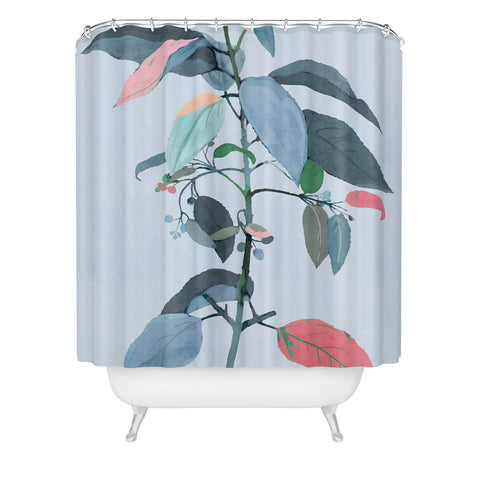 ThingDesign minimal plant 38 Shower Curtain