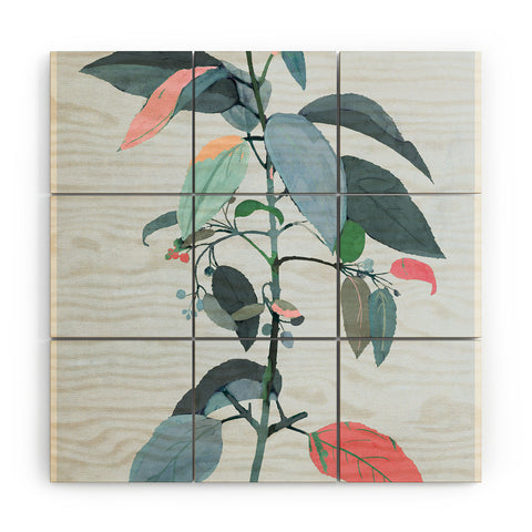 ThingDesign minimal plant 38 Wood Wall Mural