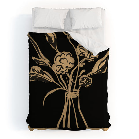 ThingDesign Minimalist Flowers In A Vase 5 Duvet Cover