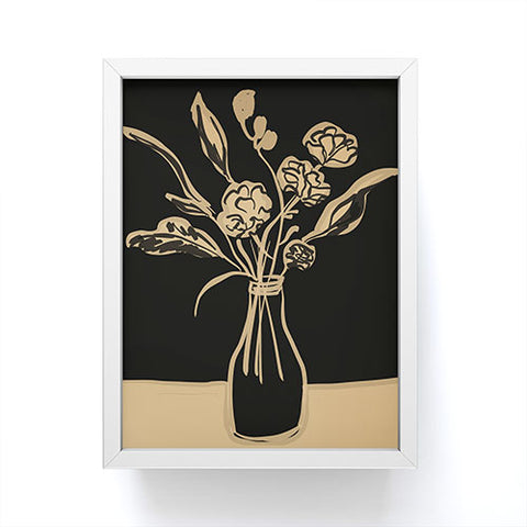 ThingDesign Minimalist Flowers In A Vase 5 Framed Mini Art Print