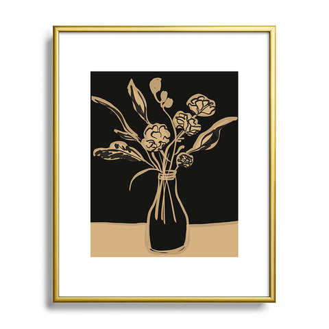 ThingDesign Minimalist Flowers In A Vase 5 Metal Framed Art Print