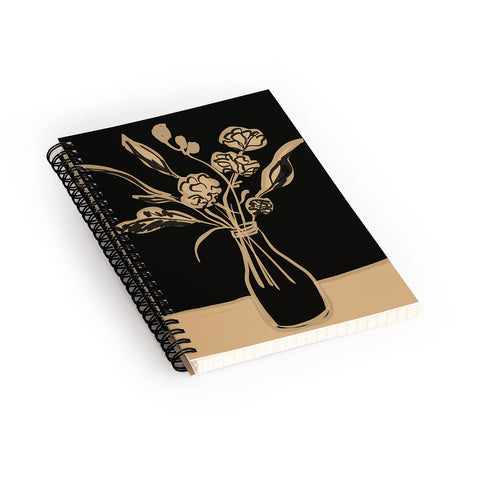 ThingDesign Minimalist Flowers In A Vase 5 Spiral Notebook