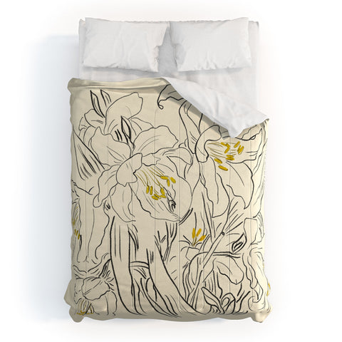ThingDesign Minimalist Garden flowers Comforter