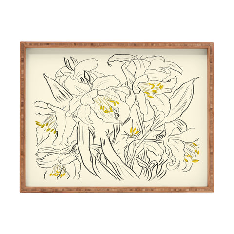 ThingDesign Minimalist Garden flowers Rectangular Tray
